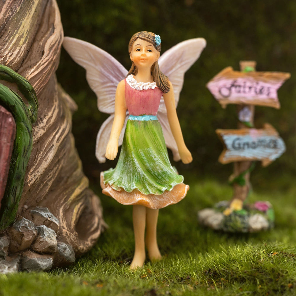 PRETMANNS fairy house beside a garden pot showing compact 7-inch scale