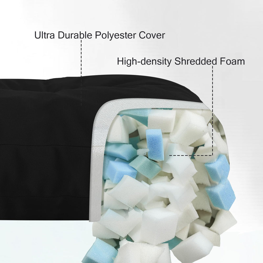 PRIMEPATIO shredded-foam interior cross-section for resilience