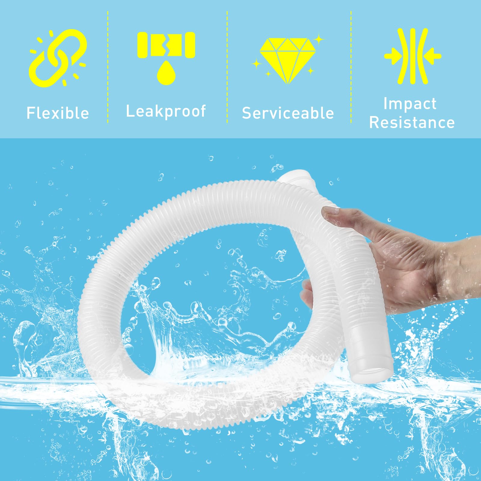 PROSOCOOL hose in a poolside scene showing quick replacement improving filtration