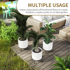 PROWORX plant stand on patio holding potted plants for weather-resistant styling