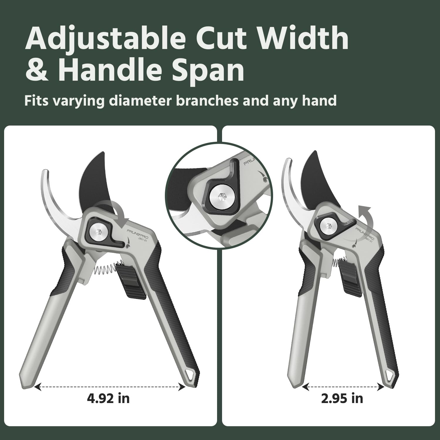 PrunePro pruning shears cutting a rose stem demonstrating smooth performance