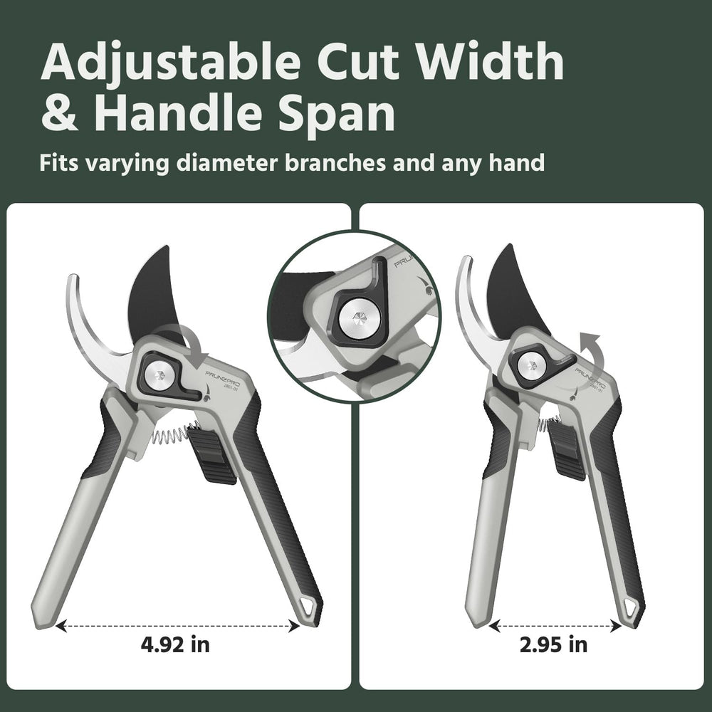 PrunePro pruning shears cutting a rose stem demonstrating smooth performance