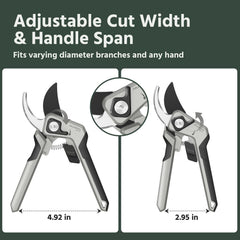PrunePro pruning shears cutting a rose stem demonstrating smooth performance