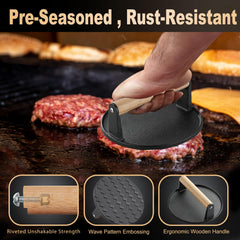 purechef enlarged spatula close-up with ergonomic handle for confident flipping