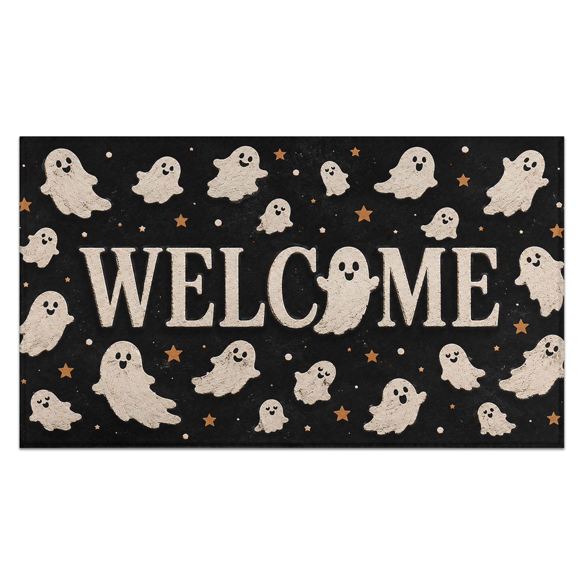 Putware front view showing full Halloween welcome design and curb appeal