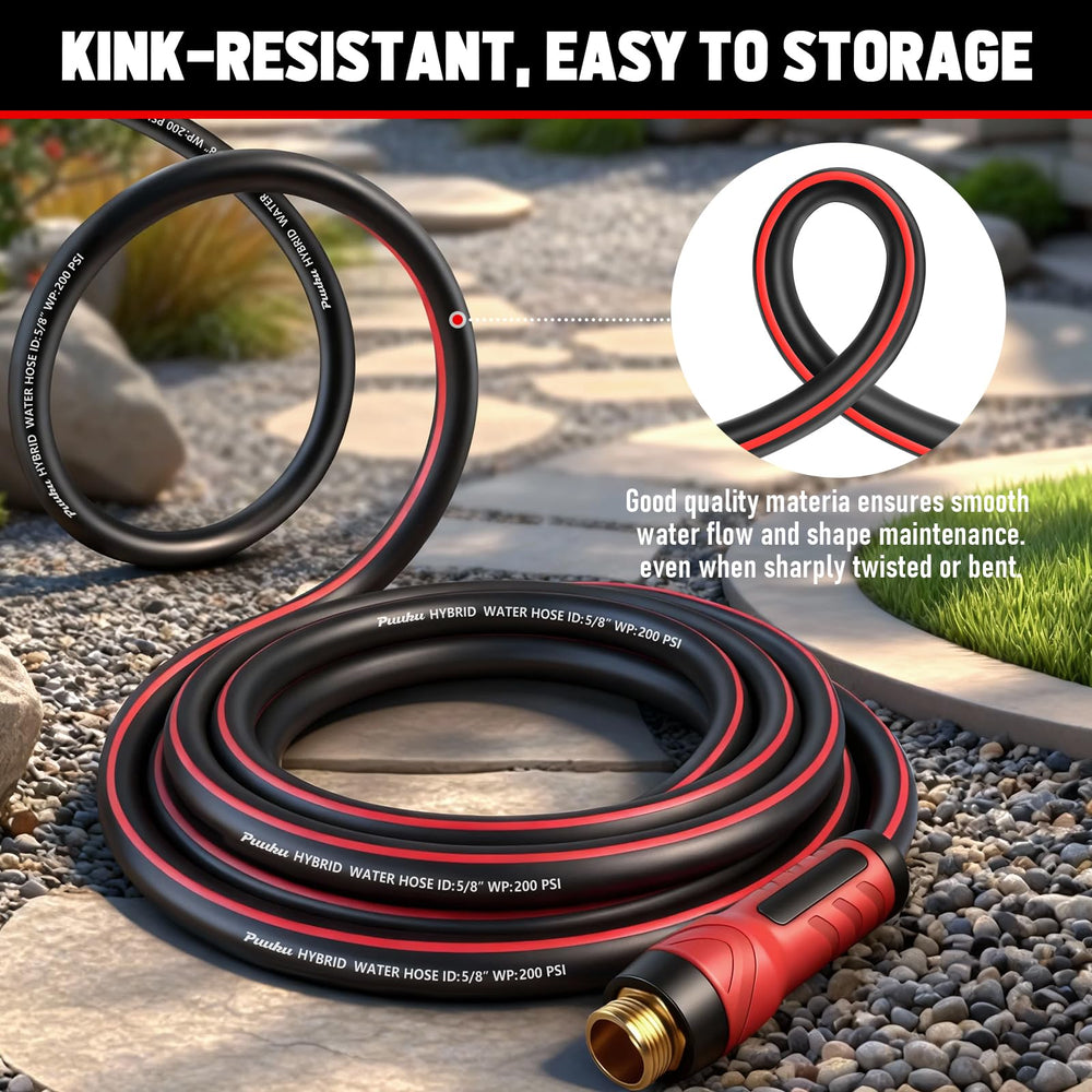 PUUKU hose texture showing woven middle layer for abrasion resistance