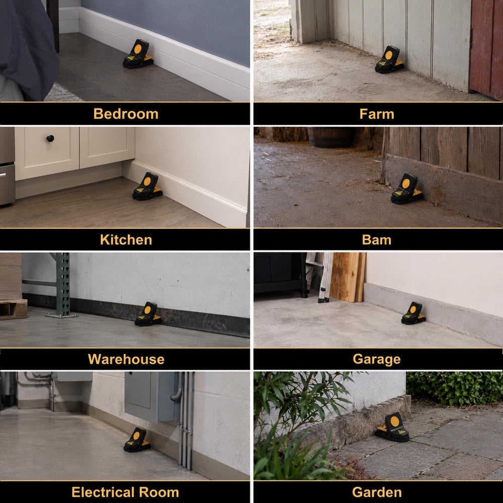 PXMX trap placed in garage showing weatherproof use and dependable performance
