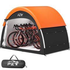 PZT front view of bike shed showing full coverage and protection
