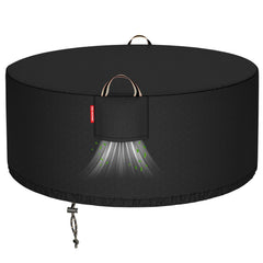 QH.HOME front view of 48-inch fire pit cover showing full waterproof protection
