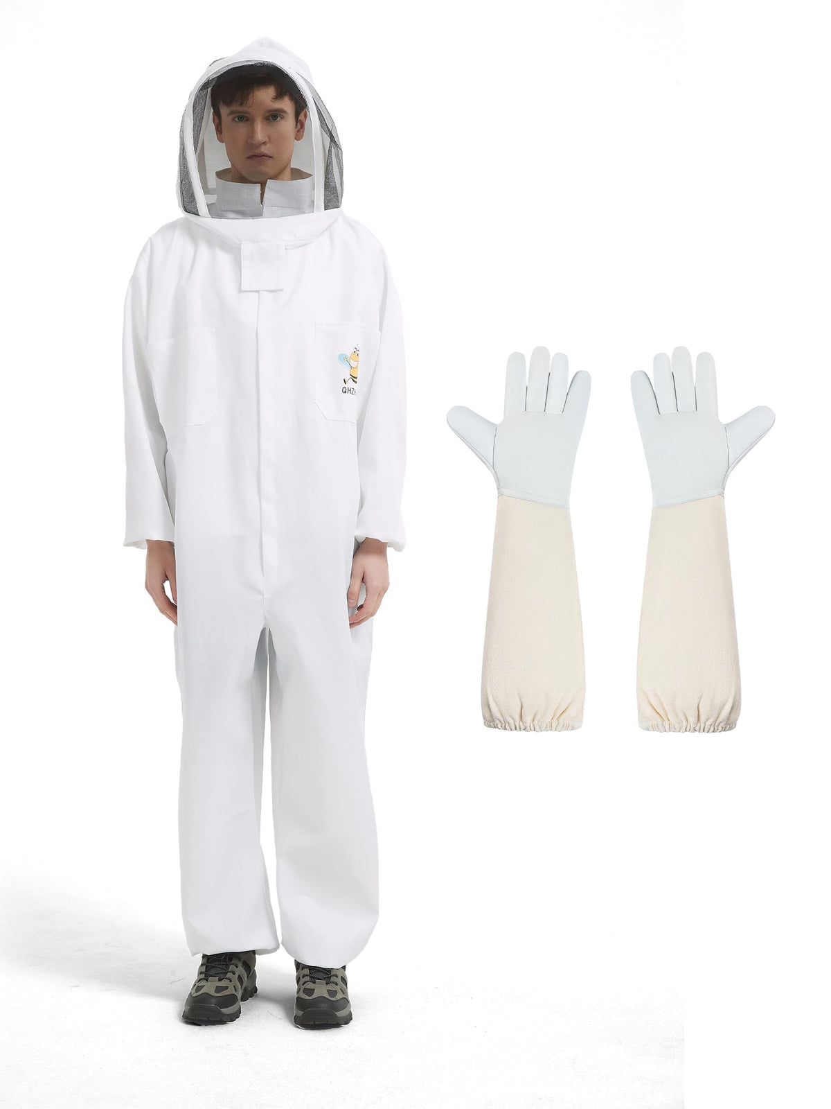 QHZHANG full-body suit front view showing coverage and protection