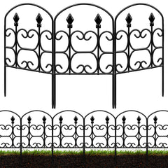QIAOKAIYAN front view of decorative fence showing elegant arch and plant protection