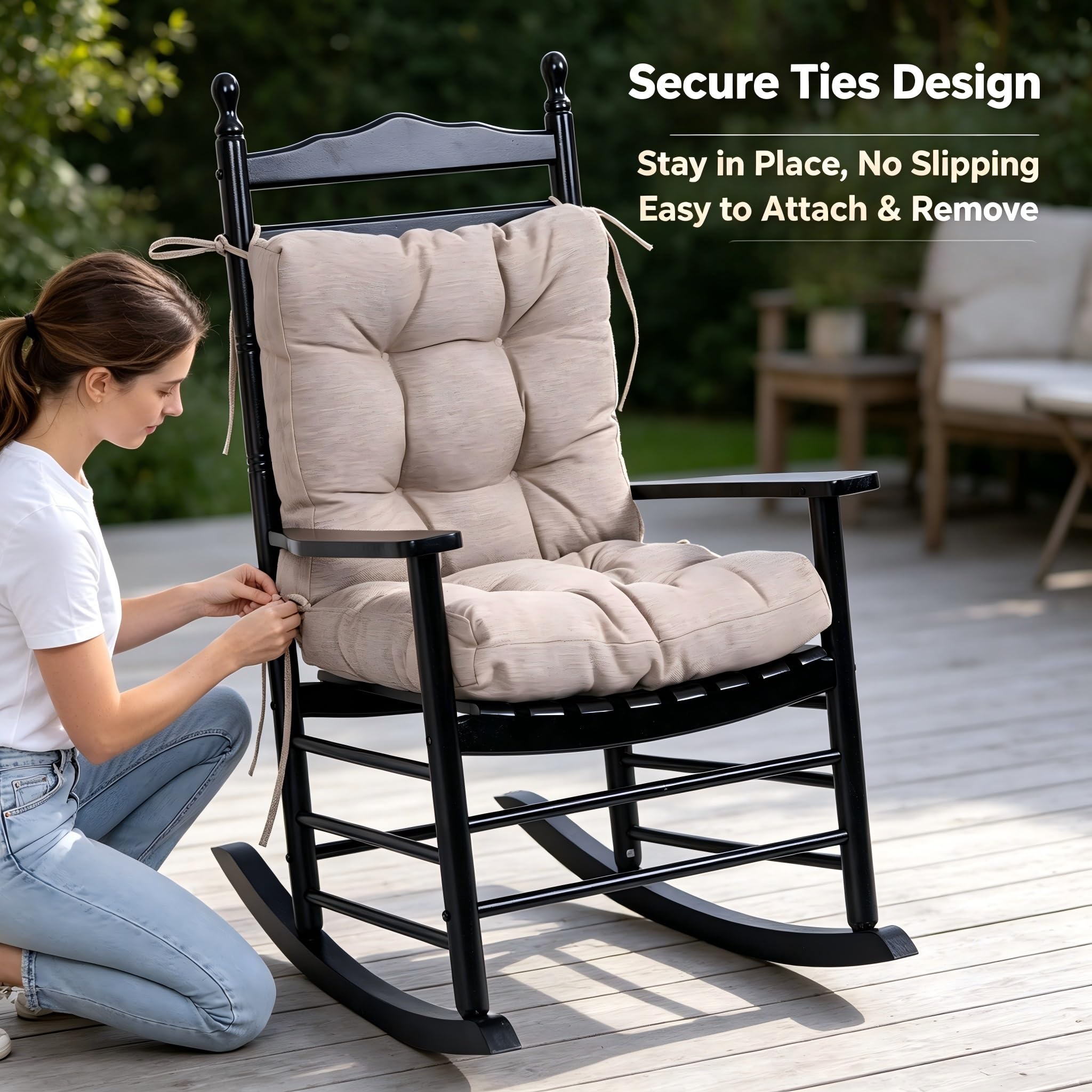 QILLOWAY placed on wicker patio chair refreshing outdoor decor