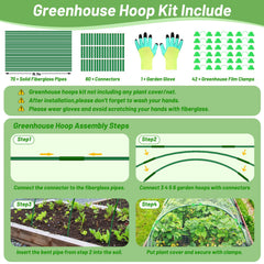 Qinzave assembled grow tunnel on raised bed protecting seedlings