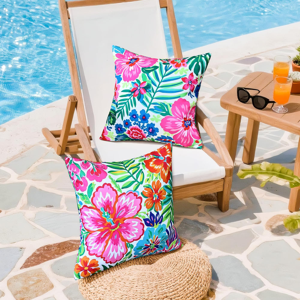QoBexim poolside scene showing quick-drying decorative outdoor use