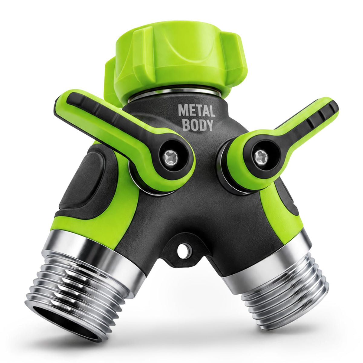 QQK front view of metal splitter showing durable construction and leak resistance