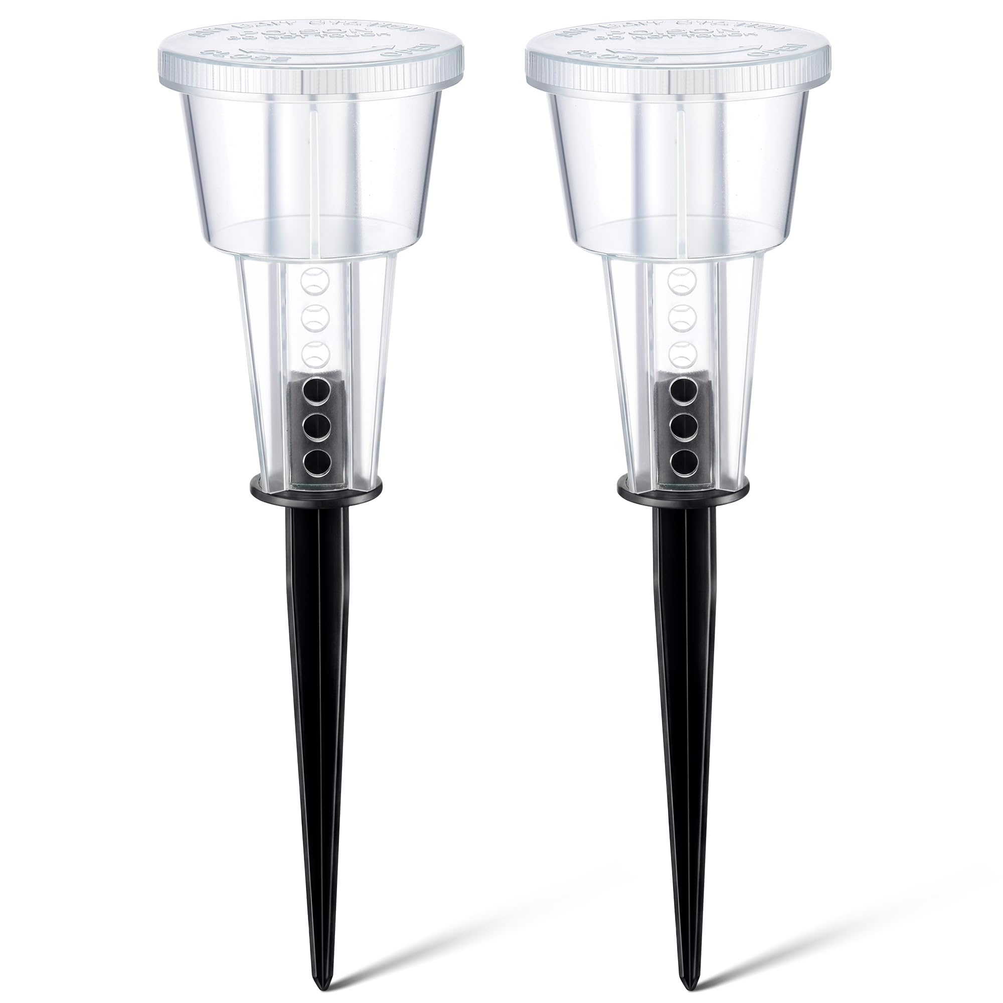 qualirey clear bait station front view showing secure lid and visibility benefit