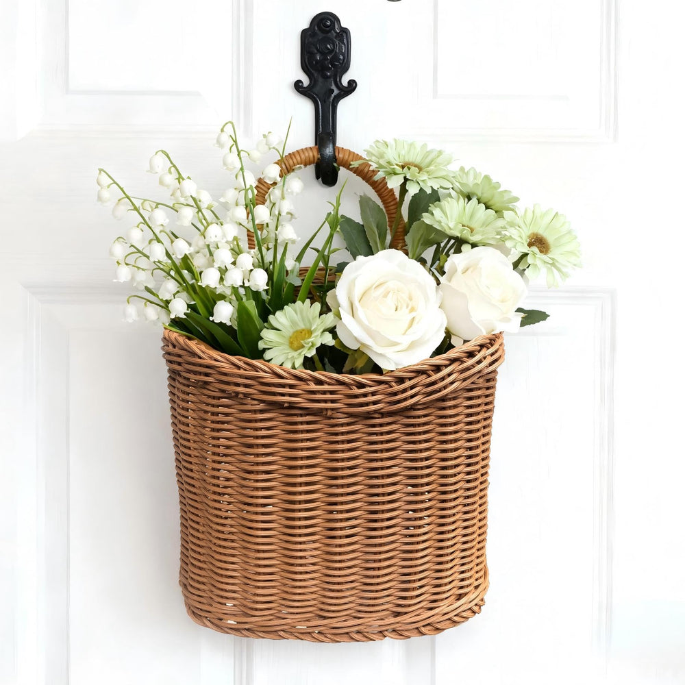 Quincry front view hanging basket showing rustic charm and easy installation