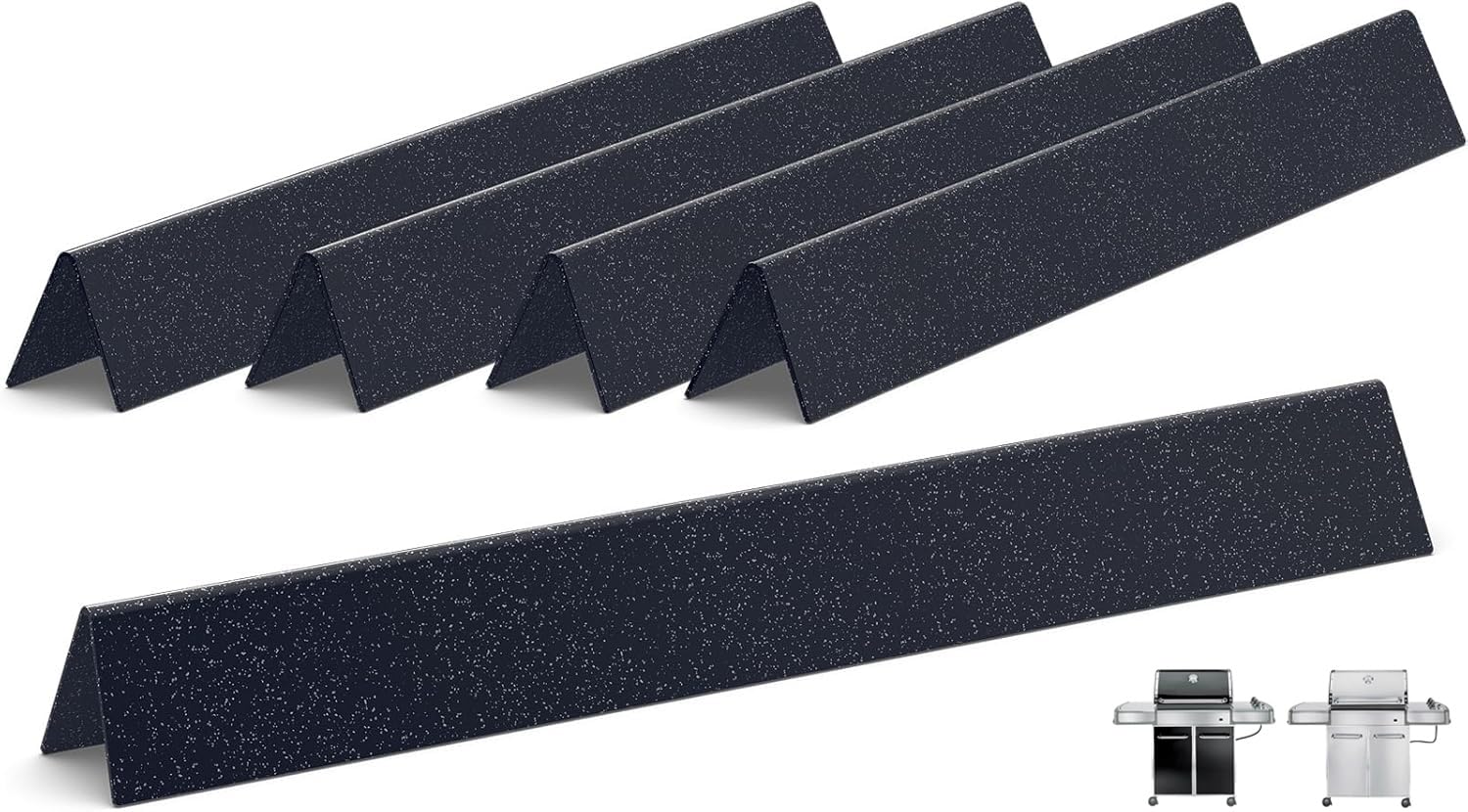 QuliMetal flavorizer bars front view showing full-length bars and fit benefit