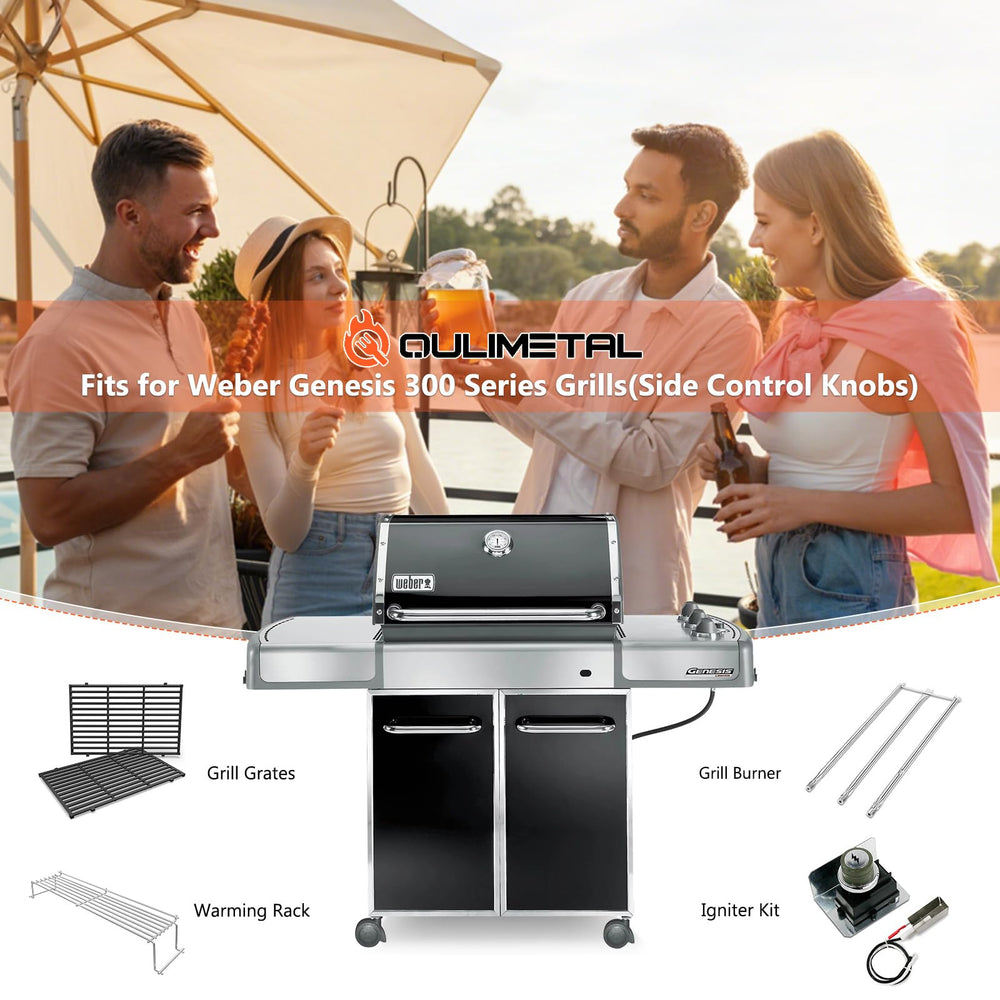 QuliMetal bars in grill with food producing smoke and added flavor benefit