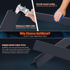 QuliMetal bars next to ruler showing 24.5 inch length and precise fit benefit