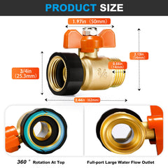 Qvamodo valve installed on garden hose delivering improved water flow