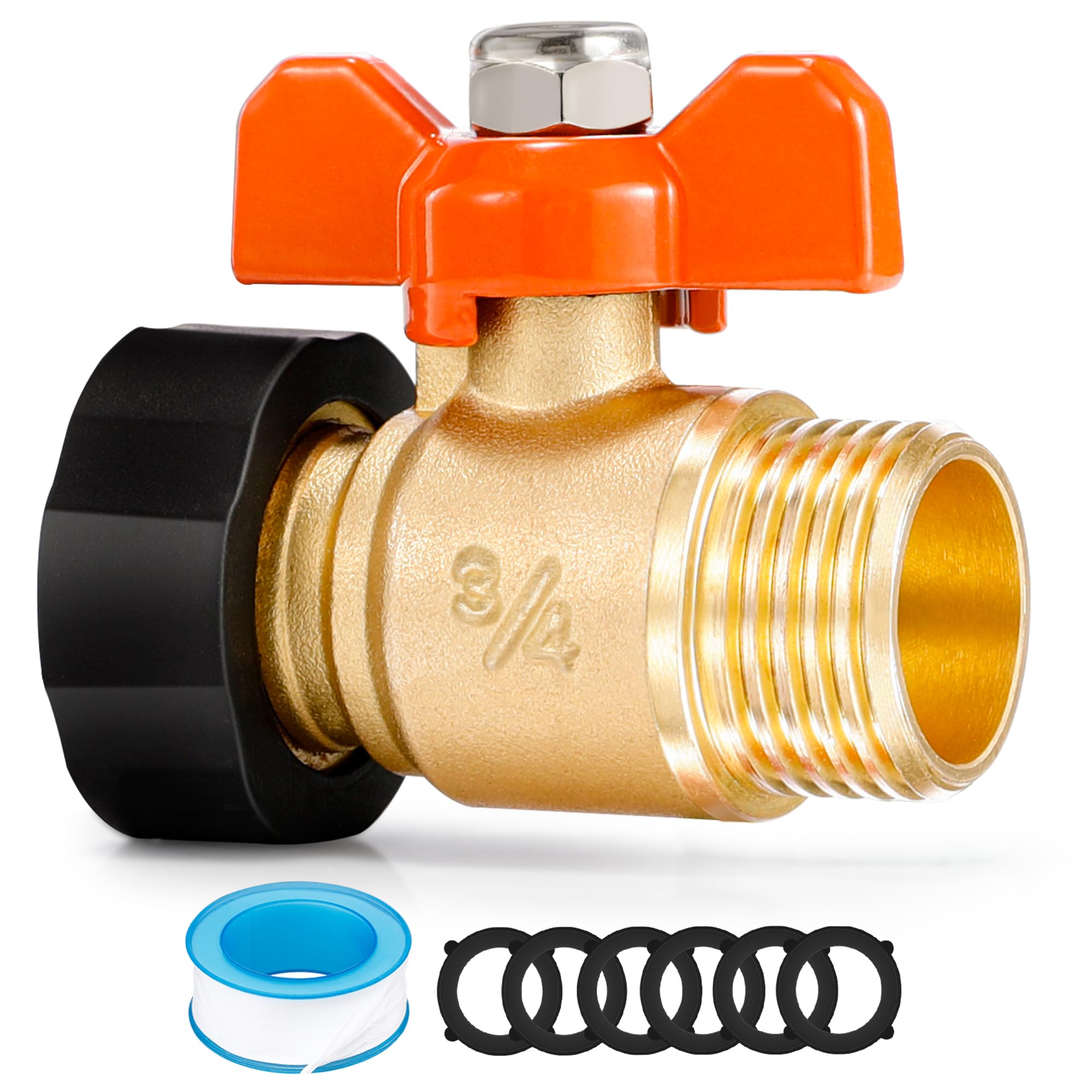 Qvamodo packaging and label showing durable brass valve and specs