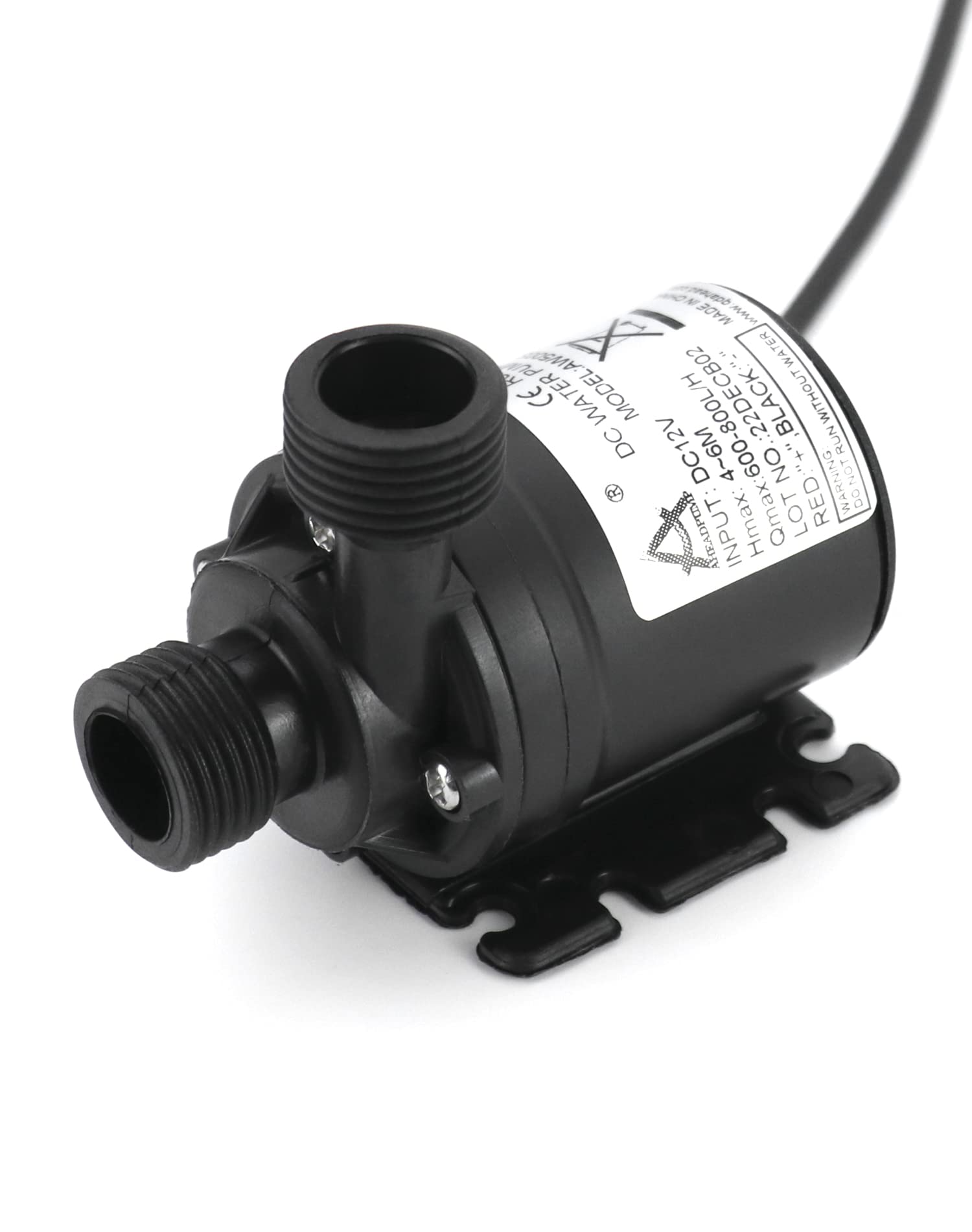 QWORK pump front view showing compact waterproof housing and reliable flow