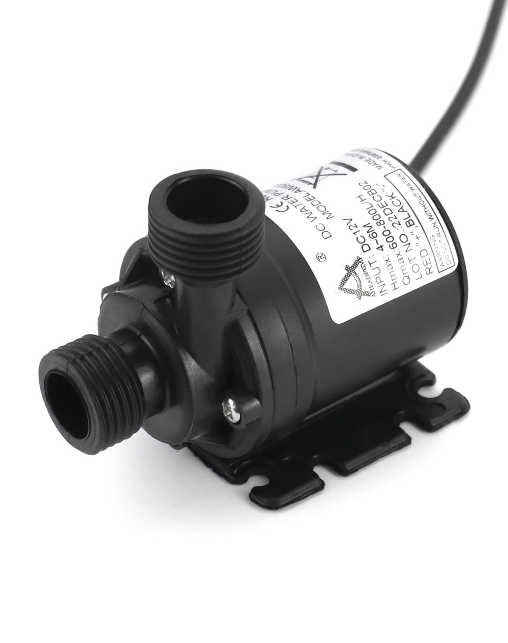 QWORK pump front view showing compact waterproof housing and reliable flow