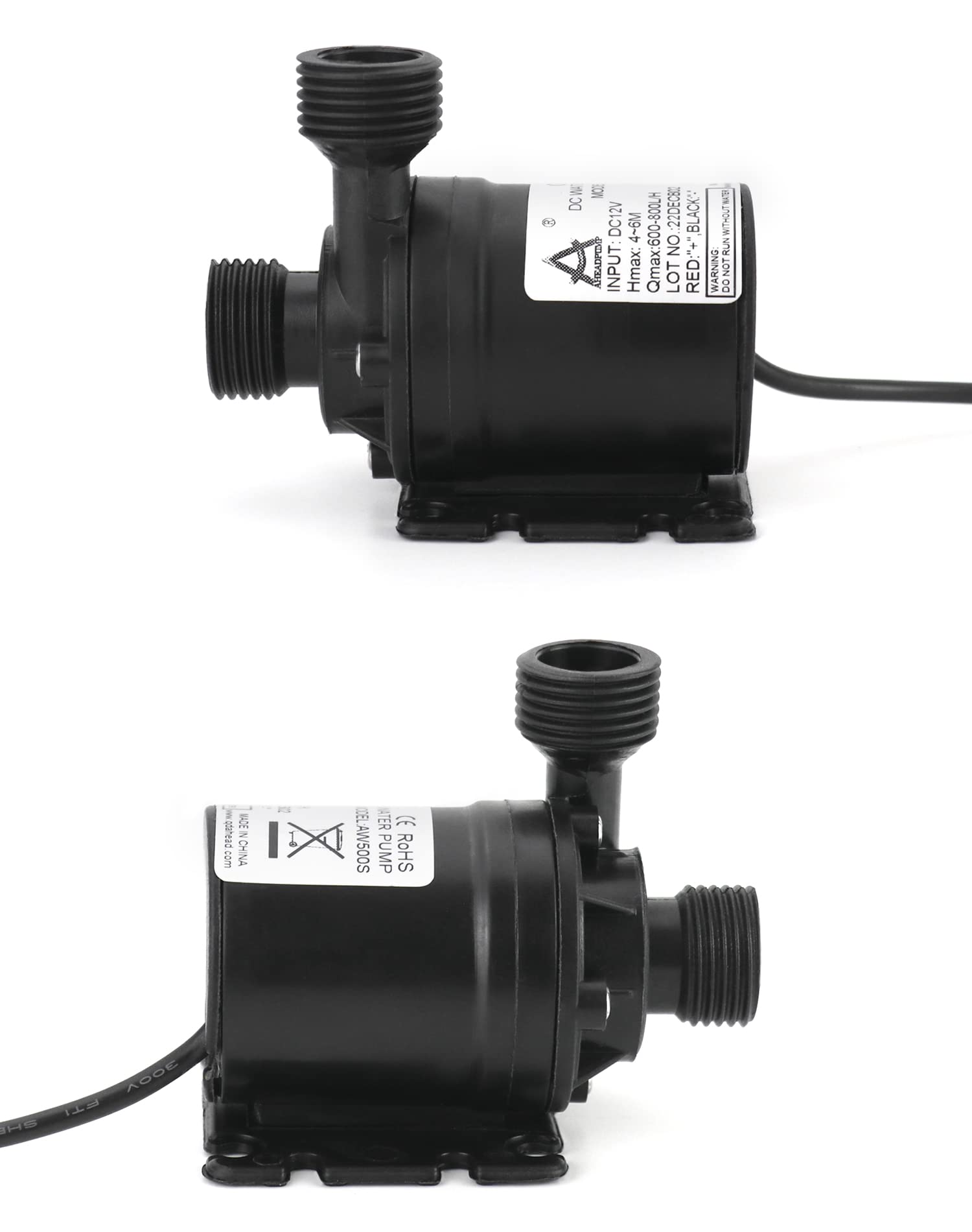 QWORK pump submerged in fountain showing steady circulation and low noise