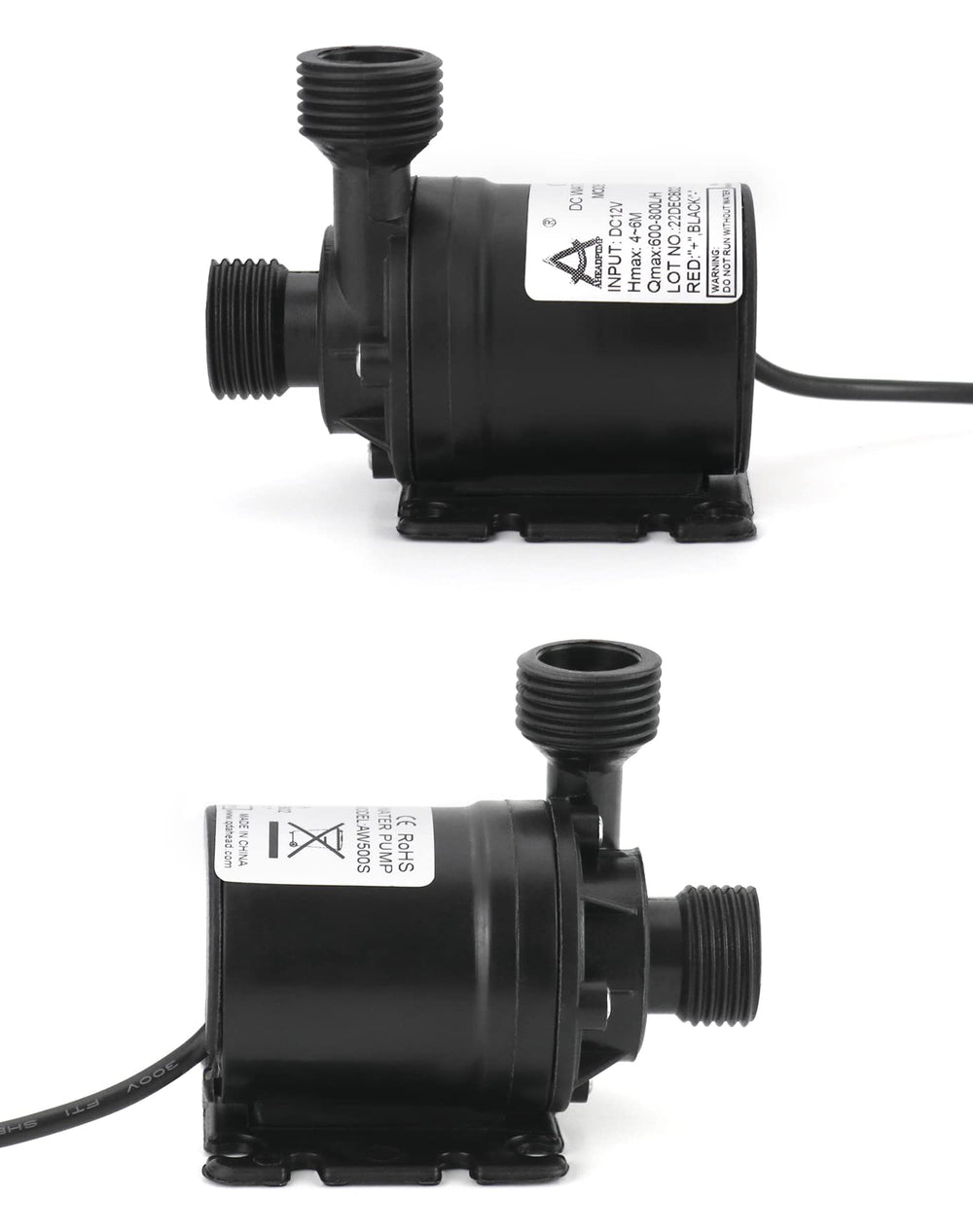 QWORK pump submerged in fountain showing steady circulation and low noise