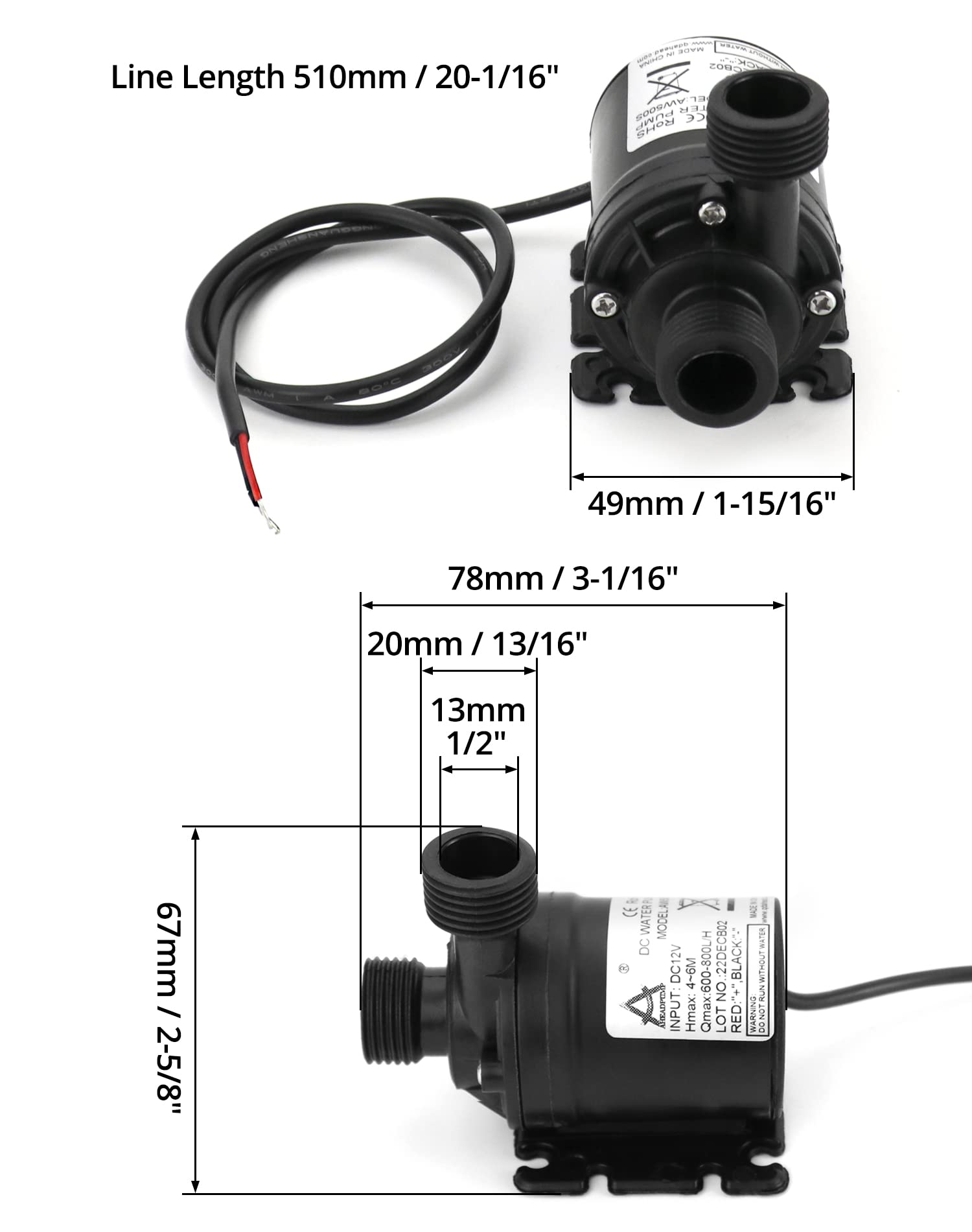 QWORK pump held in hand showing compact size and easy installation