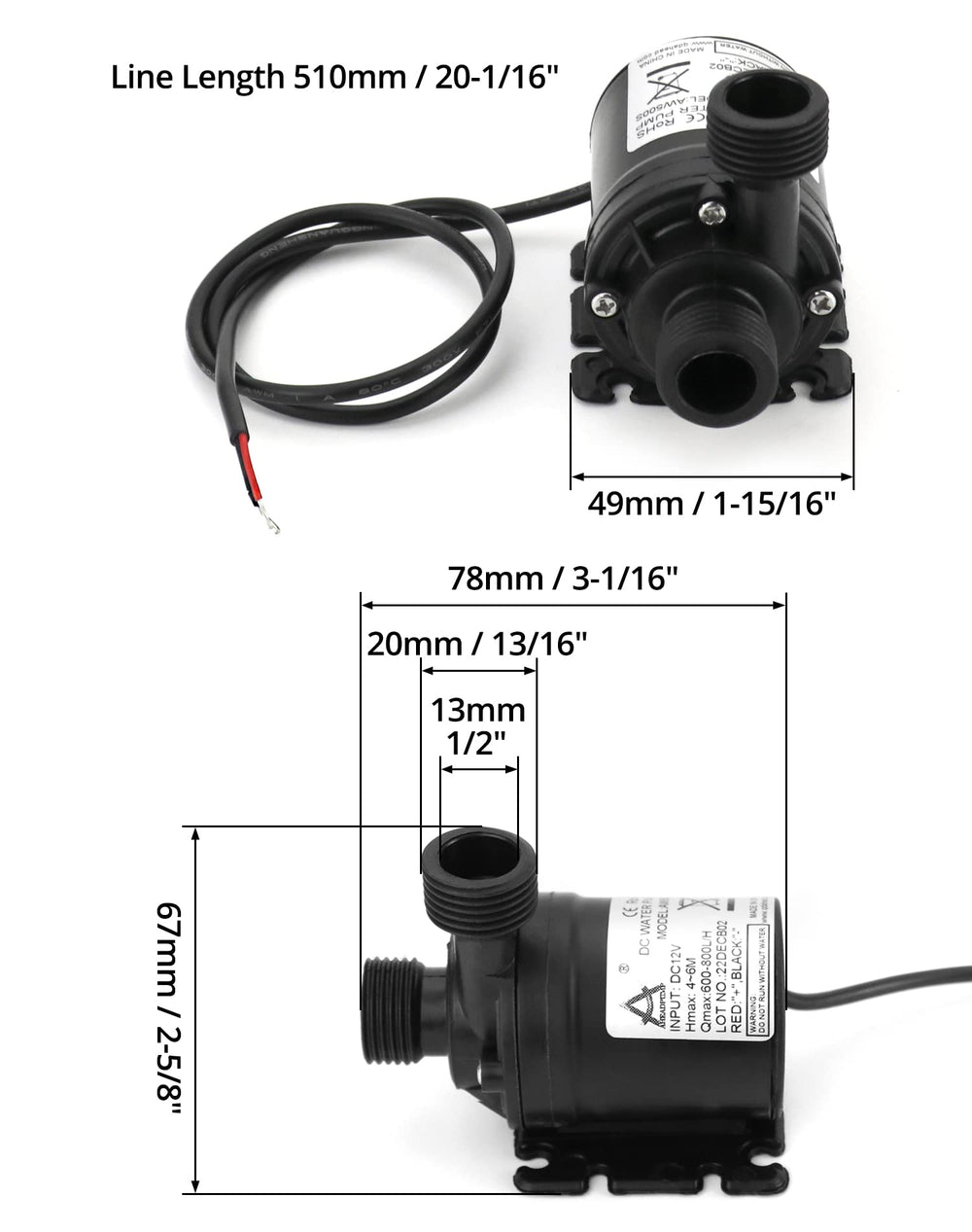 QWORK pump held in hand showing compact size and easy installation
