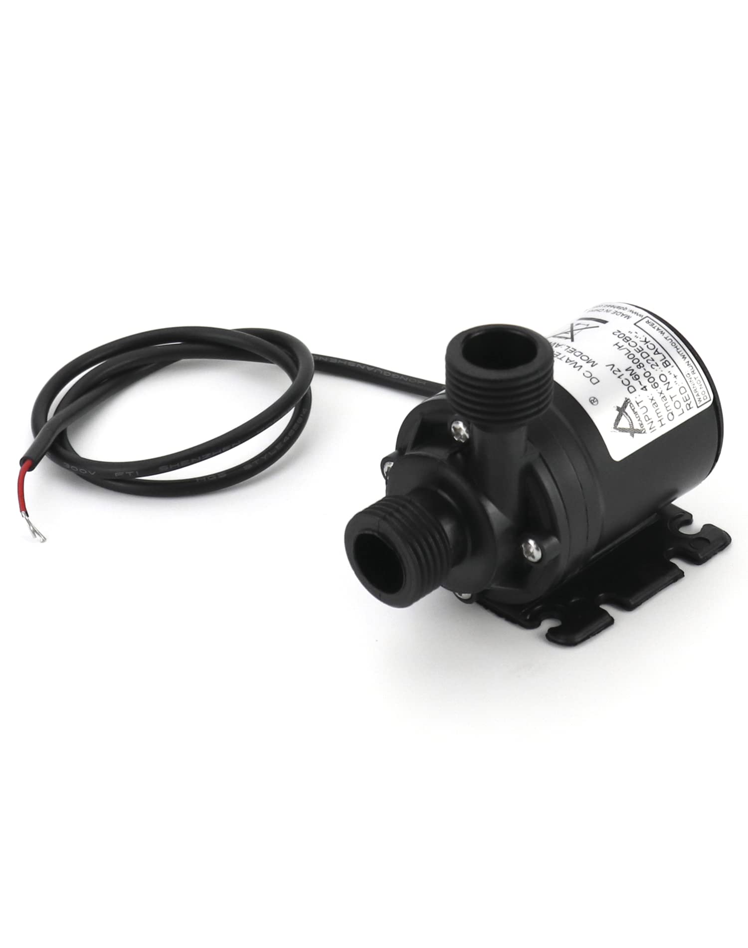 QWORK pump 1/2-inch thread closeup for easy hose and fitting connection