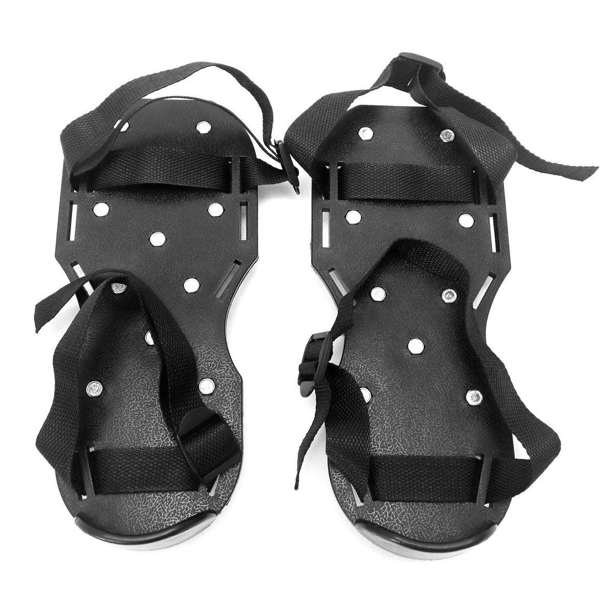QWORK front view showing shoes and spikes for safe epoxy mobility