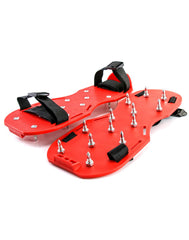 QWORK front view showing red spiked shoes and full footprint benefit