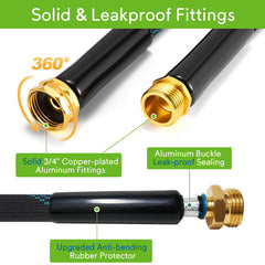 QZ.HAYC solid metal fittings and extra washers ensuring leak-proof connection
