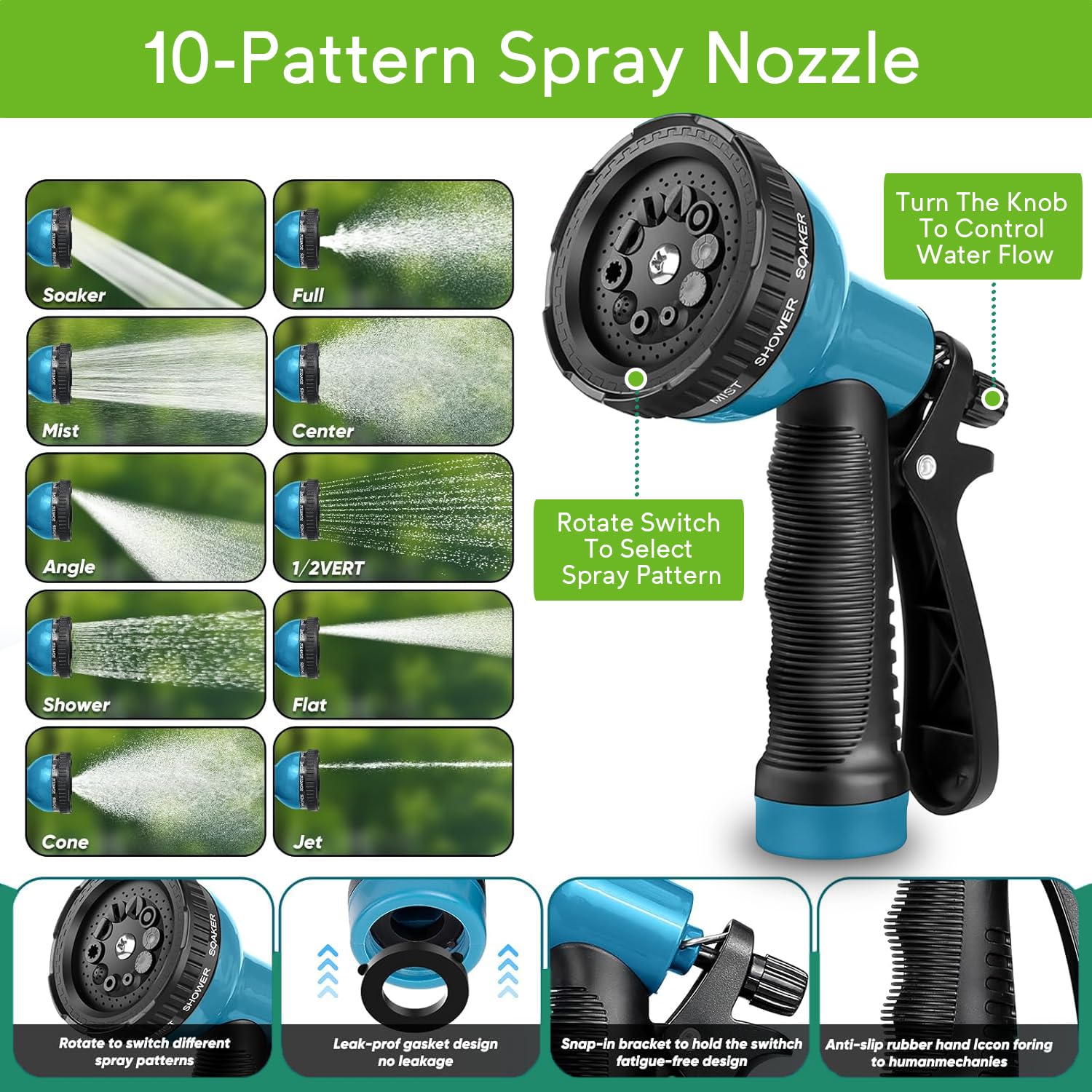 QZ.HAYC flexible hose in use watering raised garden beds for reach benefit