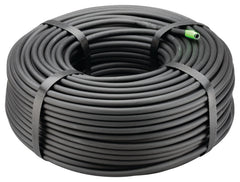 Rain Bird 1/4" tubing roll front view showing compact coil for easy storage and use