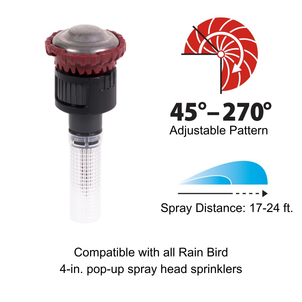 Rain Bird close-up of rotating water streams demonstrating wind resistance