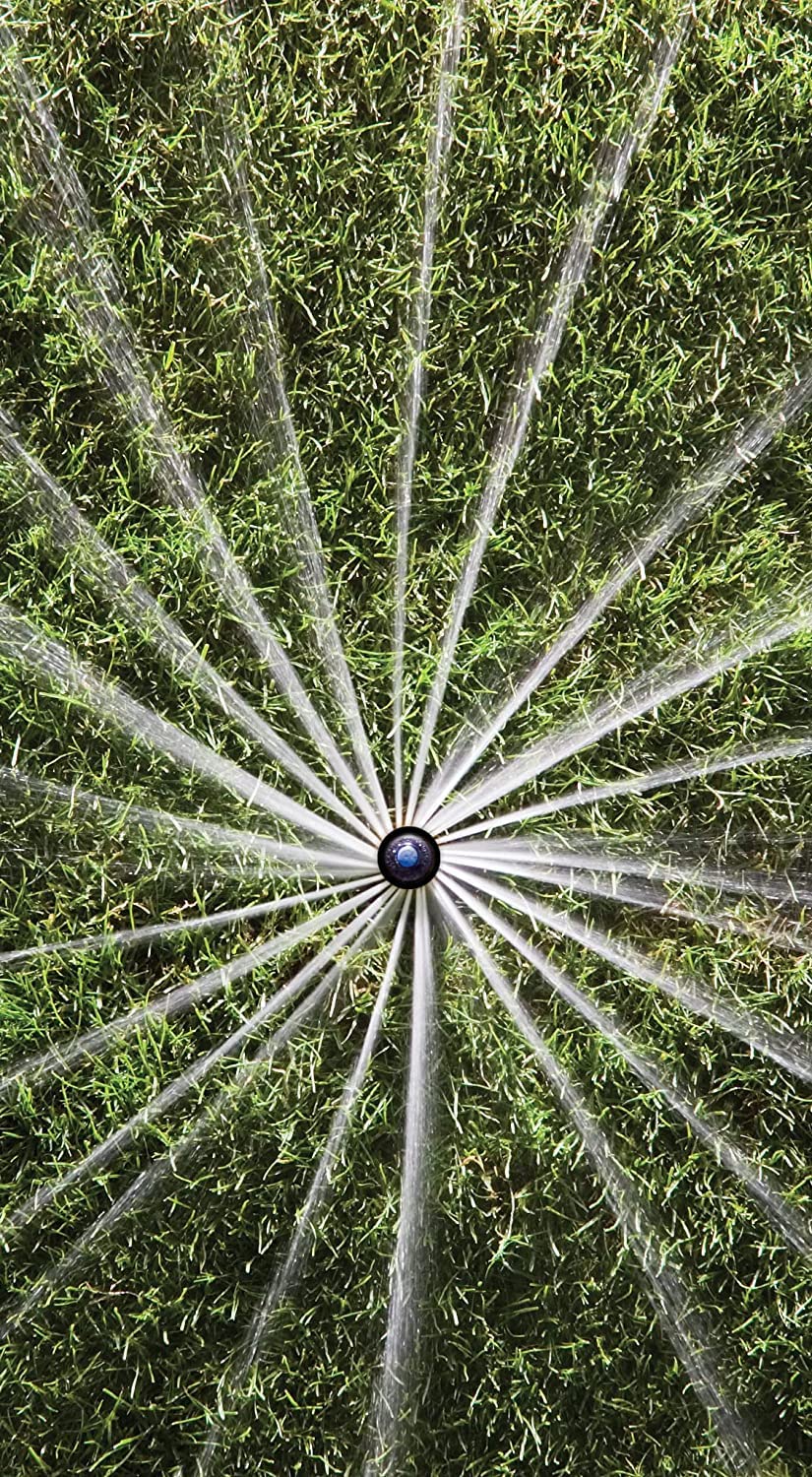 Rain Bird nozzle coverage diagram showing adjustable arc and uniform spray