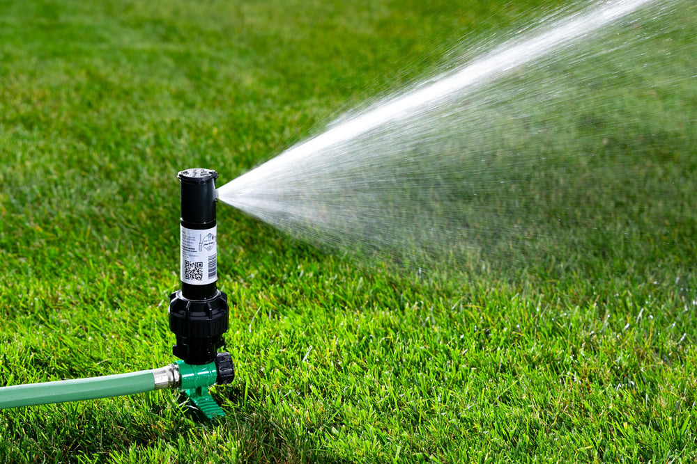 Rain Bird nozzle top detail highlighting Rain Curtain for targeted watering