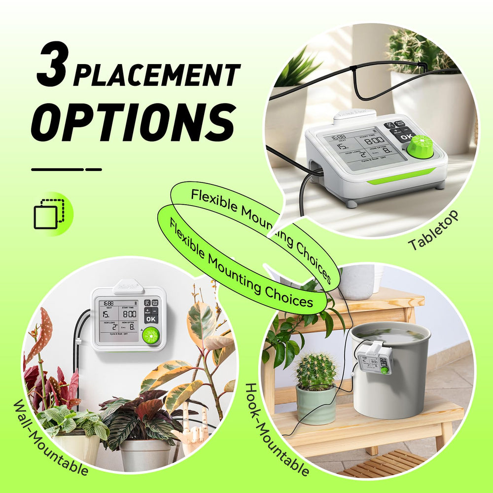 RAINPOINT herb garden setup in kitchen showing even watering and convenience