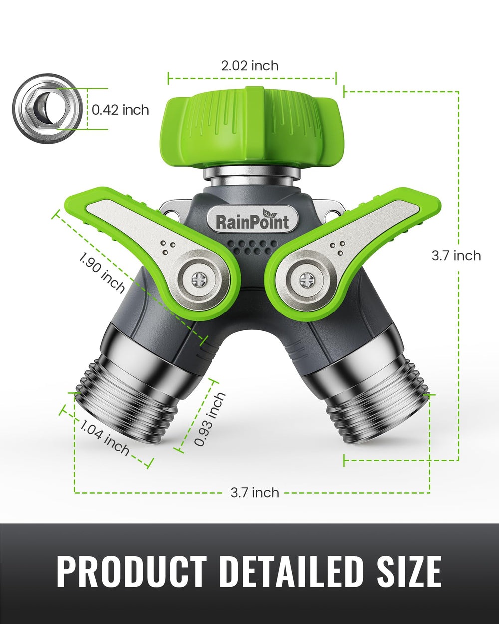 RAINPOINT TPR rubber coated body resisting weather and preventing wear