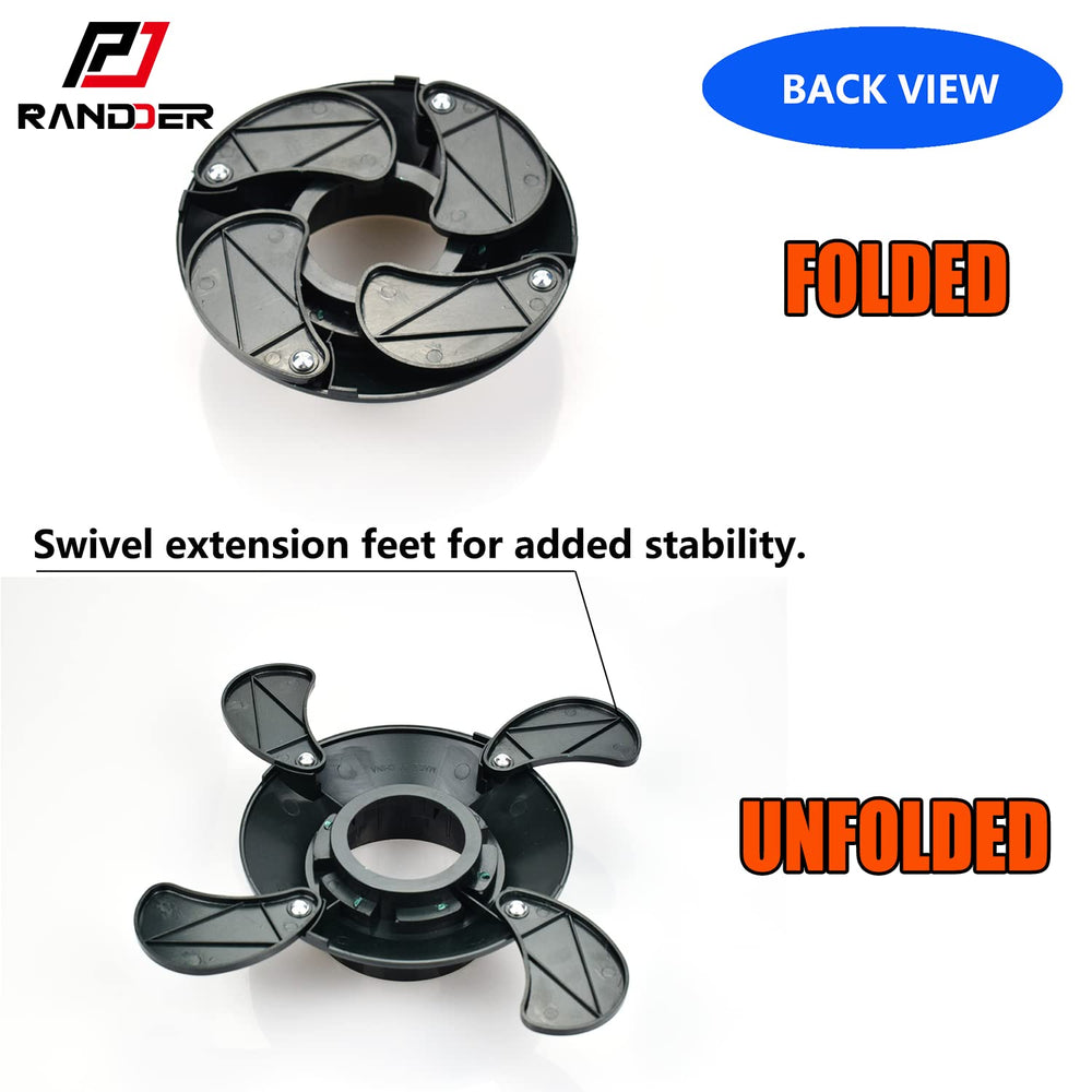 RANDDER folded compact base highlighting portability and space-saving design