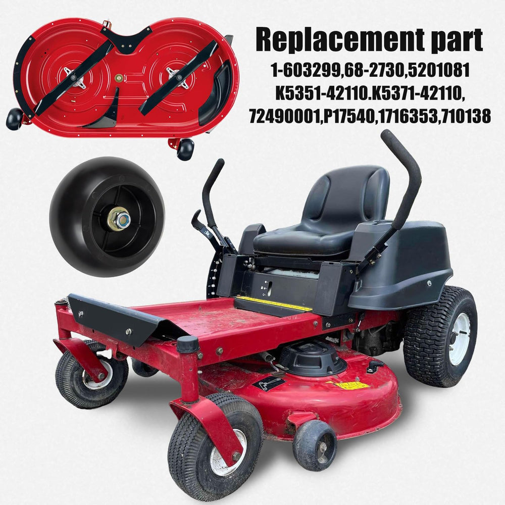 RANSOTO deck-mounted in use on mower demonstrating restored deck roll and stability