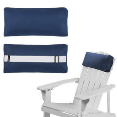Rasugarlary front view of navy head pillows showing compact design and benefit of portability