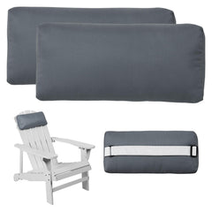 Rasugarlary front view of two dark-gray pillows showing shape and color benefits