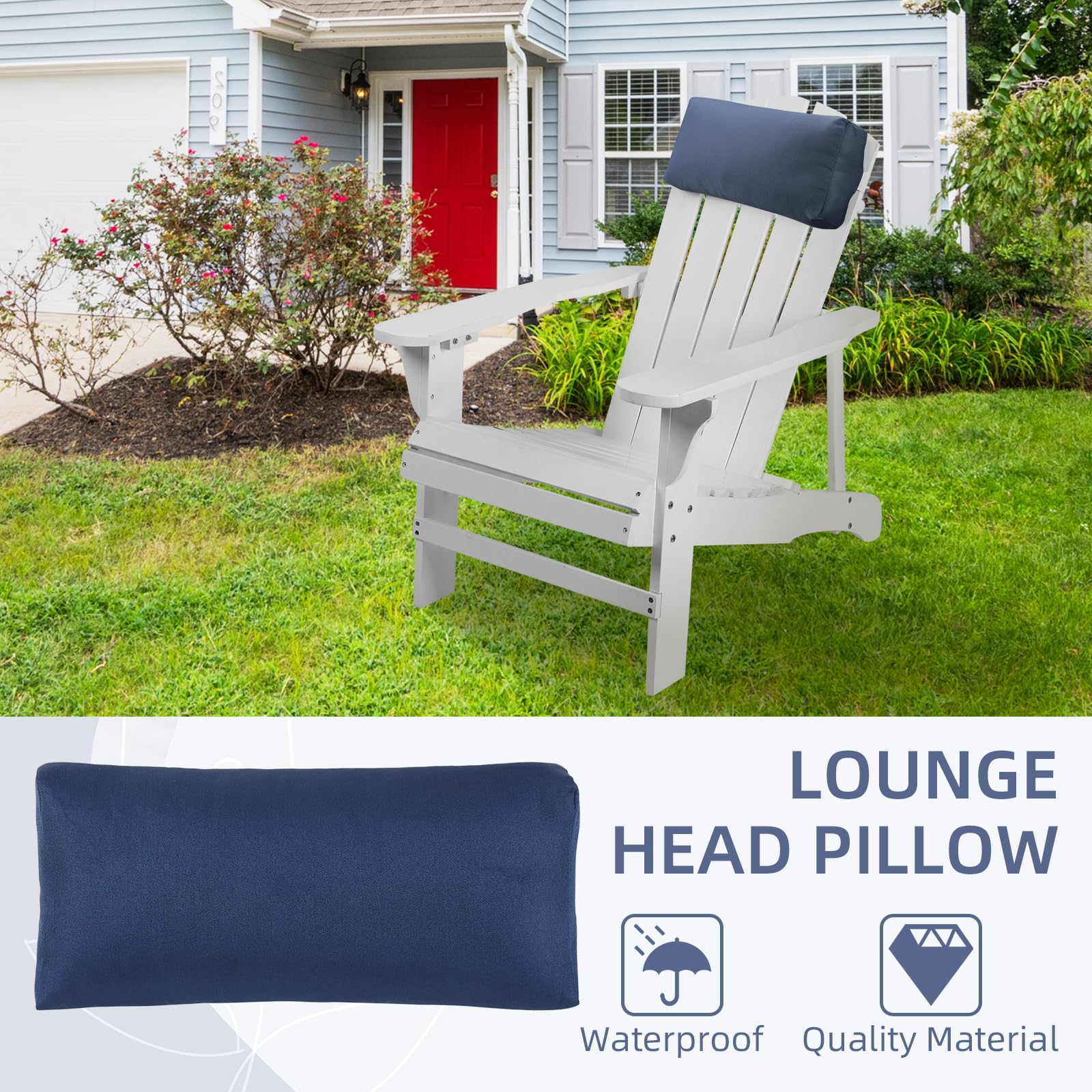 Rasugarlary pillow in use on pool lounger providing stable neck support outdoors