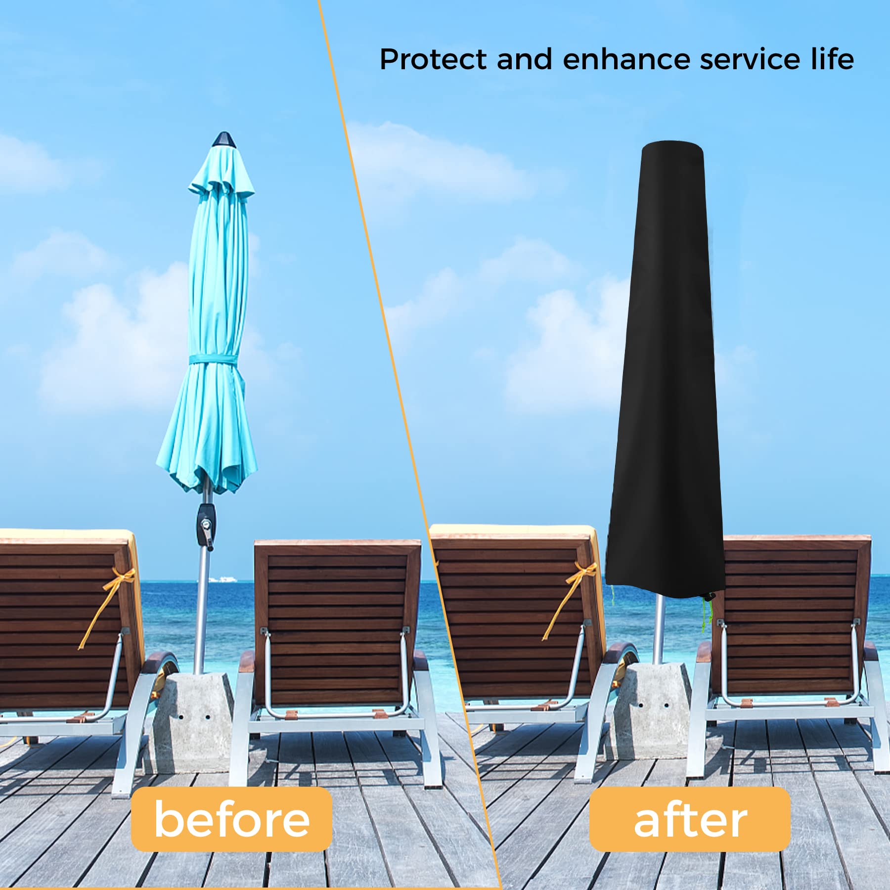 REDRICH adjustable straps and buckles detail securing cover in wind