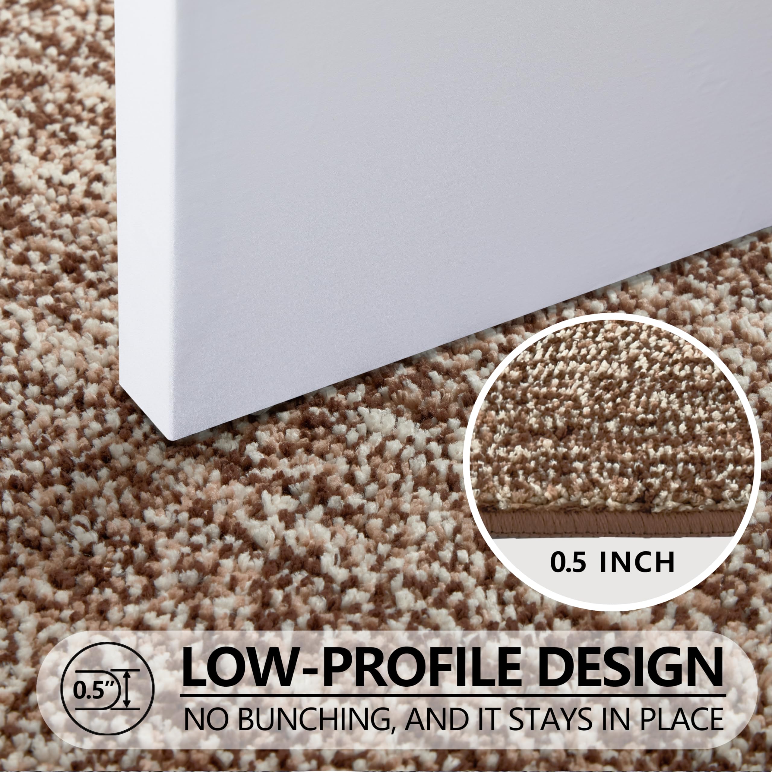 REFETONE low-profile mat under closed door demonstrating door clearance